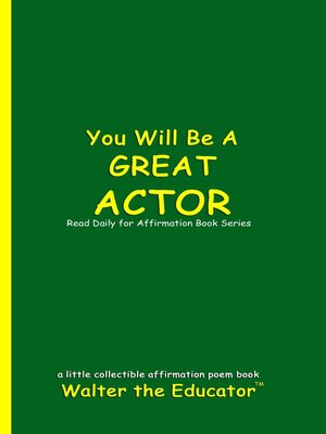 cover image of You Will Be a Great Actor